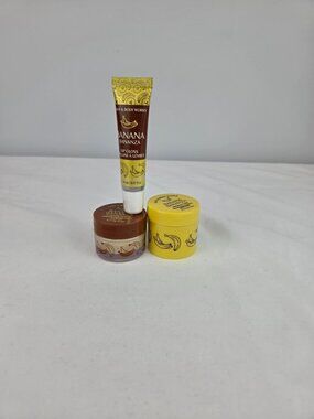 Bath & Body Works Banana Bananza Lip Gloss + Lip Scrub + Lip Mask